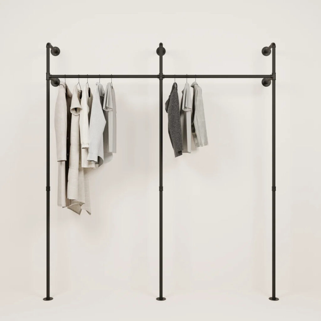 Kleiderstrange, industrieller Stil