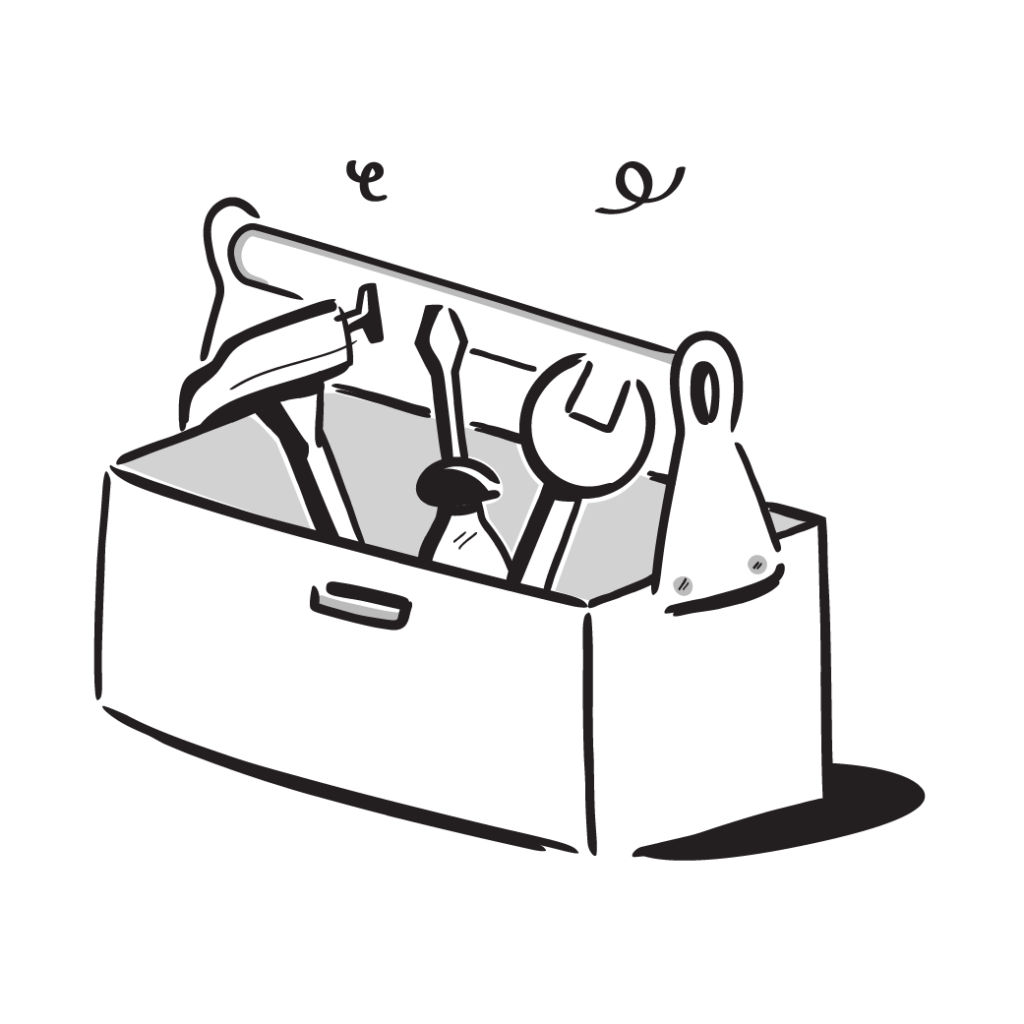 Illustration eines Werkzeugkoffers