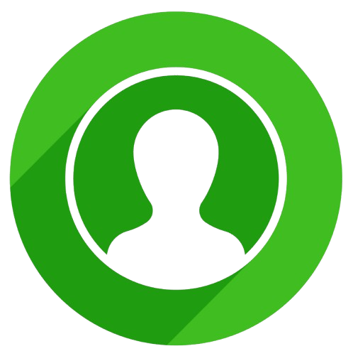 Zwei grüne Kreise mit Person in der Mitte